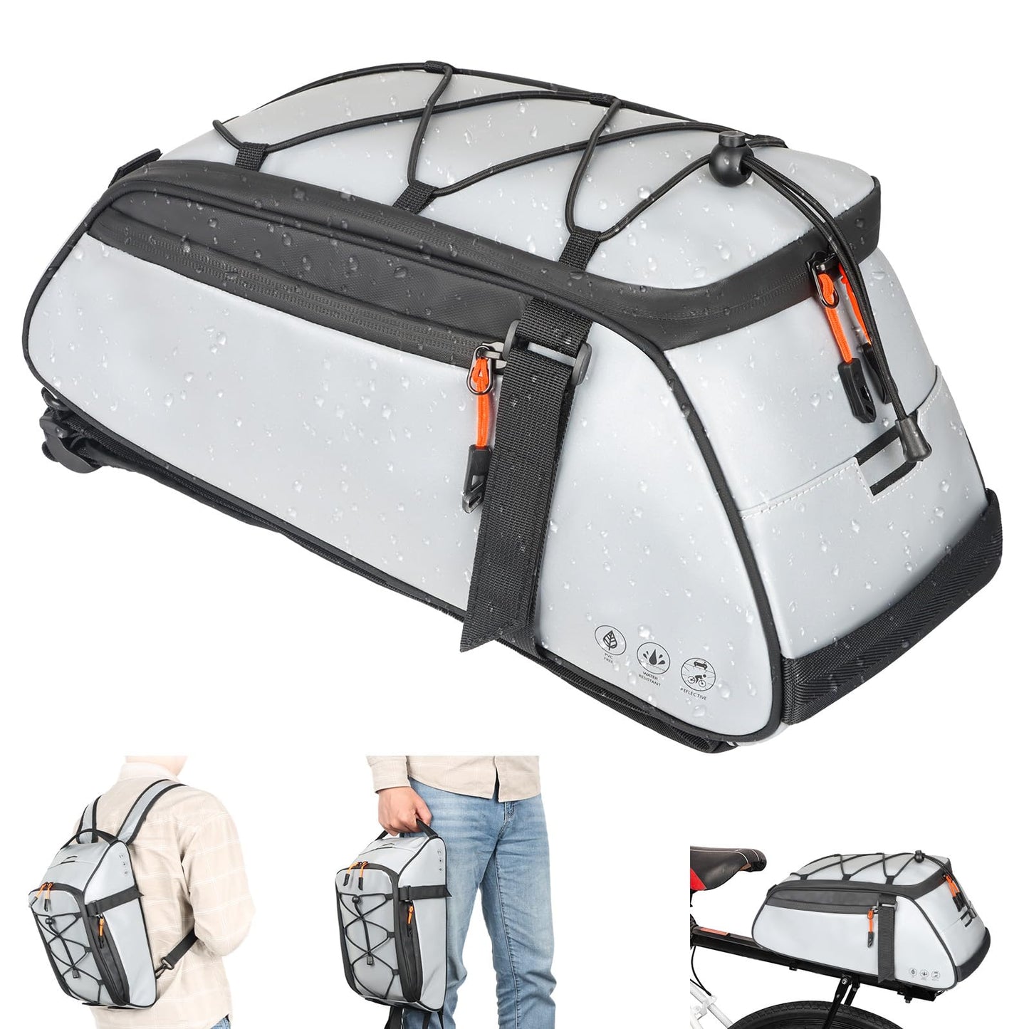 10L Bike Bags for Bicycles Rear Rack