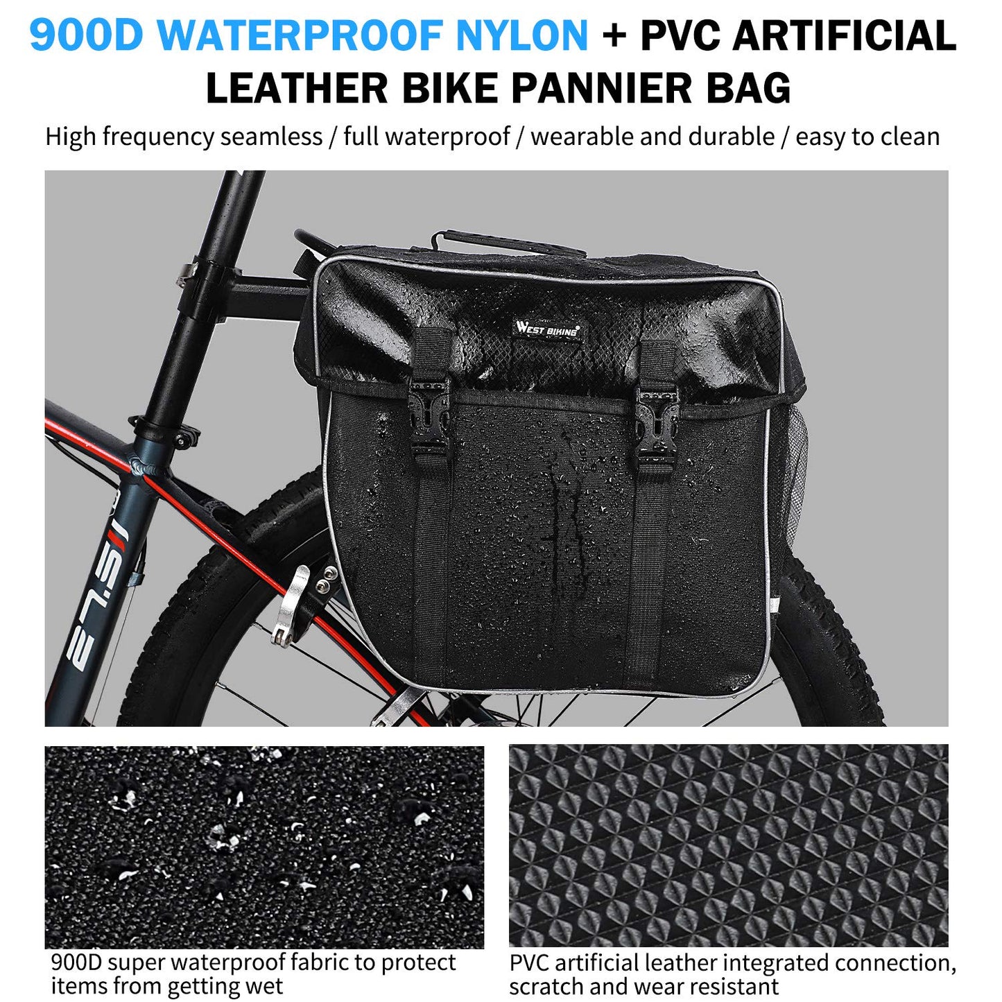 Double Pannier Bags for Bike